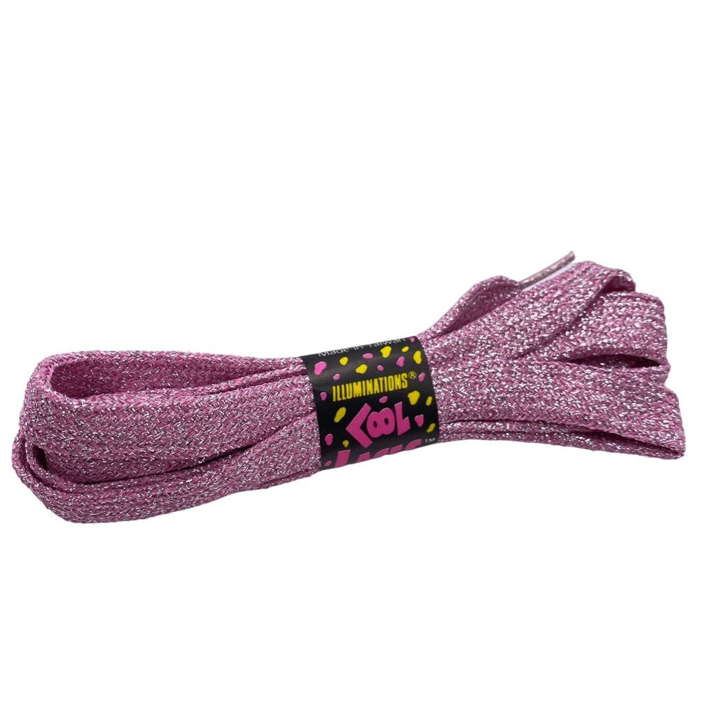 Vintage Illuminations Cool shoe Laces dusty pink glittery sparkle y2K 90s 45"